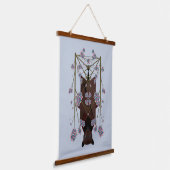 Flying Fox Sky Blue Wood Bovenste Tapestry Hangend Wandkleed (Gebogen)