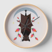 Flying Fox Wood Framed Clock (Voorkant)