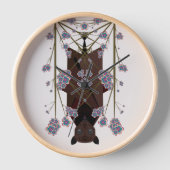 Flying Fox Wood Framed Clock (Voorkant)