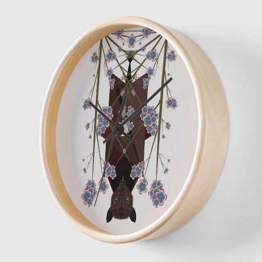 Flying Fox Wood Framed Clock (Hoek)