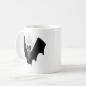 Flying Funky Halloween Bat Spooky Koffiemok (Voorkant links)