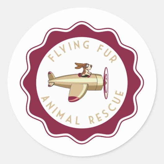 Flying Fur - Dog Pilot Sticker (Voorkant)