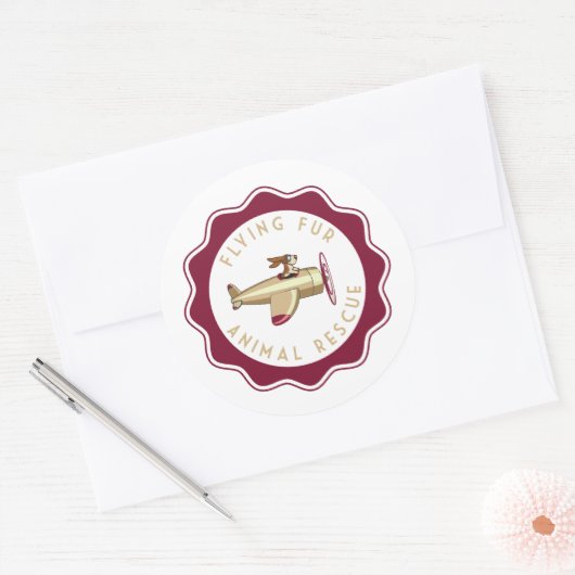Flying Fur - Dog Pilot Sticker (Envelop)