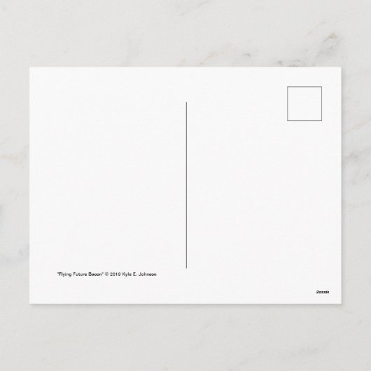 "Flying Future Bacon" Kerstkaart Feestdagenkaart (Achterkant)