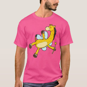 Flying giraffe with a magic wand t-shirt