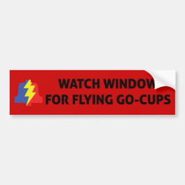 Flying Go Cups Bumpersticker