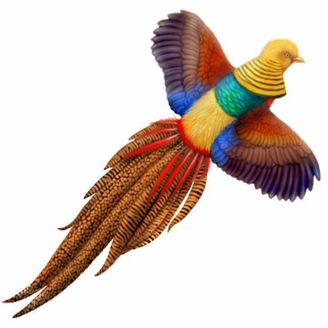 Flying Golden Pheasant Ornament Fotobeeldje Ornament (Voorkant)