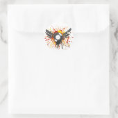Flying Graffiti Record - Muziek Audio DJ Vinyl Ronde Sticker (Tas)