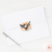 Flying Graffiti Record - Muziek Audio DJ Vinyl Ronde Sticker (Envelop)