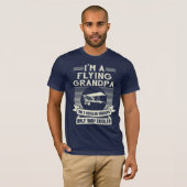 Flying Grandpa Funny Gift for Pilot T-shirt (Voorkant volledig)