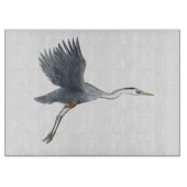 Flying Great Blue Heron Bird Art Snijplank (Voorkant)