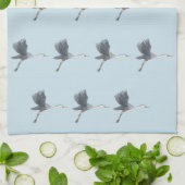 Flying Great Blue Heron Pattern Theedoek (Gevouwen)