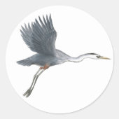 Flying Great Blue Heron Sticker (Voorkant)
