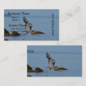 Flying Great Blue Heron Visitekaartje (Voorkant / Achterkant)