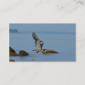 Flying Great Blue Heron Visitekaartje (Achterkant)