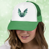 Flying Green Bat Furry Body Wings Spread Trucker Pet