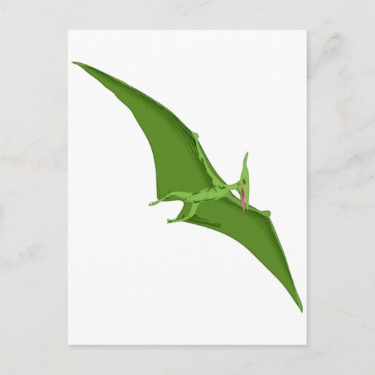 Flying Green Pterodactyl Briefkaart (Voorkant)