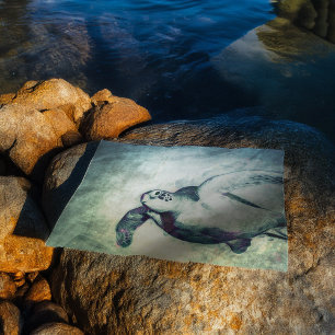 Flying Green Zee Turtle Aangepast weefselpapier Tissuepapier