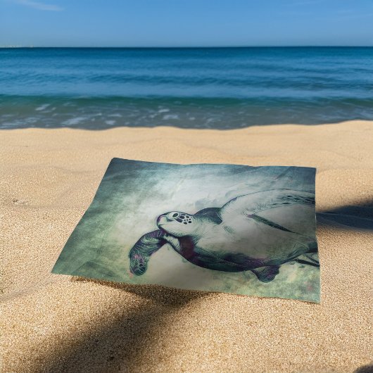 Flying Green Zee Turtle | Aangepast weefselpapier Tissuepapier