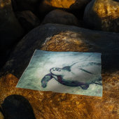 Flying Green Zee Turtle | Aangepast weefselpapier Tissuepapier