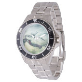 Flying Green Zee Turtle | Horloge (Gekanteld)