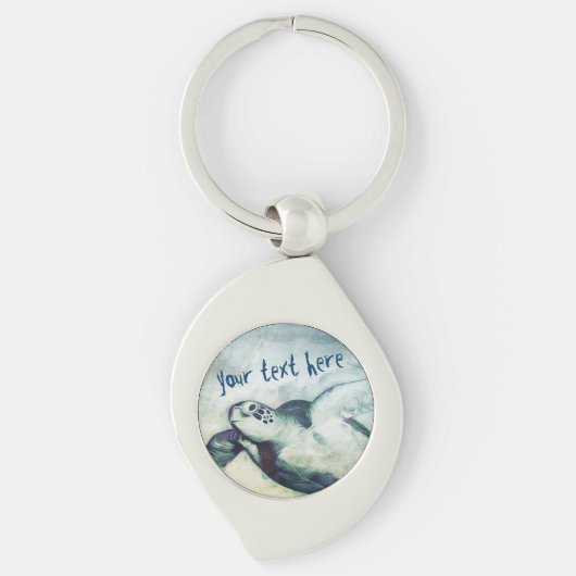Flying Green Zee Turtle | SLEUTELHANGER (Voorkant)