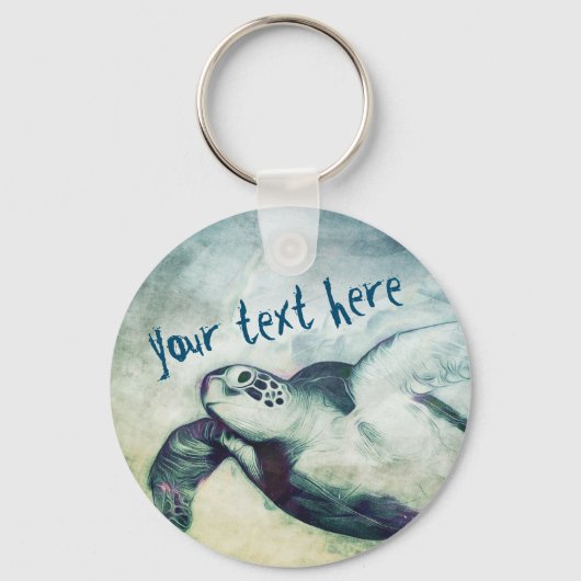 Flying Green Zee Turtle | SLEUTELHANGER (Voorkant)
