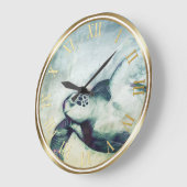 Flying Green Zee Turtle | Wandklokken (Hoek)
