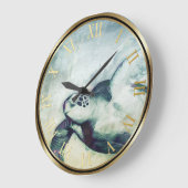 Flying Green Zee Turtle | Wandklokken (Hoek)
