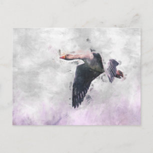 Flying Greylag Goose Briefkaart