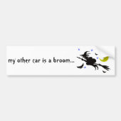 Flying Halloween Witch Bumpersticker (Voorkant)