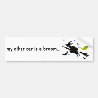Flying Halloween Witch Bumpersticker