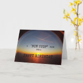 Flying Happy Birthday-kaart Kaart (Gele Bloem)