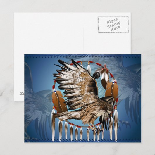 Flying Hawk Dreamweaver Briefkaart (Voorkant / Achterkant)