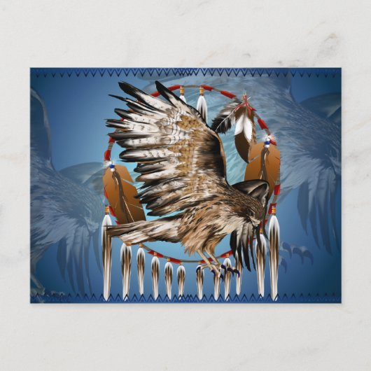 Flying Hawk Dreamweaver Briefkaart (Voorkant)
