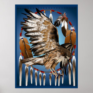 Flying Hawk Dreamweaver Print