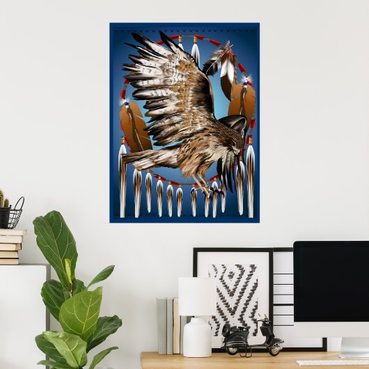 Flying Hawk Dreamweaver Print (Thuiskantoor)
