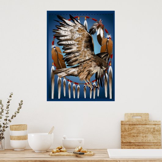 Flying Hawk Dreamweaver Print (Keuken)