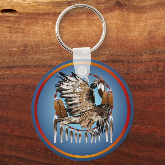 Flying Hawk Drocatcher Sleutelhanger (Voorkant)