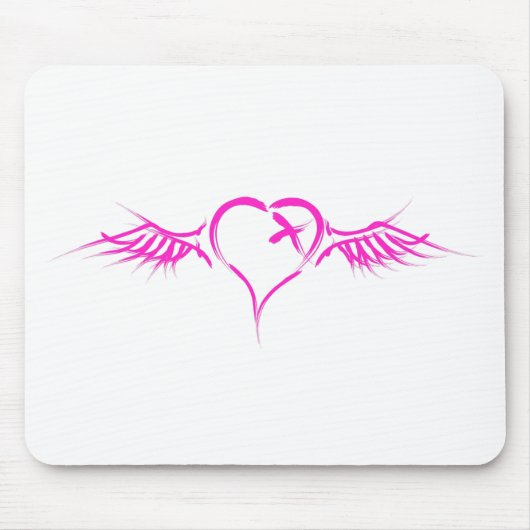 Flying Heart - Emo Alternative Grunge Rock Punk Muismat (Voorkant)