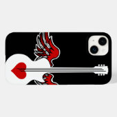 Flying Heart Guitar Hoesje-Mate iPhone Case (Achterkant (horizontaal))