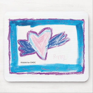 Flying Heart - Kinder kunst voor CHOC Muismat