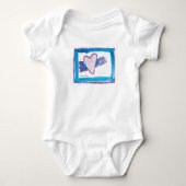 Flying Heart - Kinder kunst voor CHOC Romper (Voorkant)