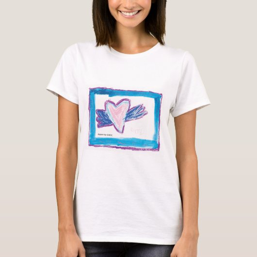 Flying Heart - Kinder kunst voor CHOC T-shirt (Voorkant)