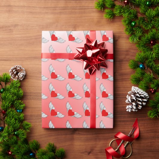 Flying Hearts Tilt Cadeaupapier (Feestdagen Geschenken)