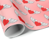 Flying Hearts Tilt Cadeaupapier (Rol Hoek)