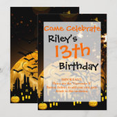 Flying hech Harvest Moon Bats Halloween Gifts Kaart (Voorkant / Achterkant)