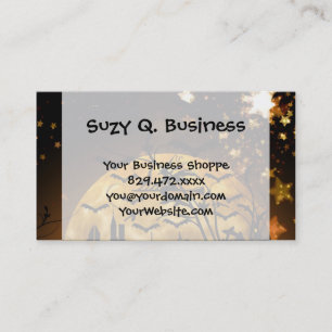 Flying hech Harvest Moon Bats Halloween Gifts Visitekaartje