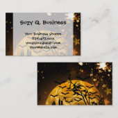 Flying hech Harvest Moon Bats Halloween Gifts Visitekaartje (Voorkant / Achterkant)