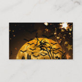 Flying hech Harvest Moon Bats Halloween Gifts Visitekaartje (Achterkant)